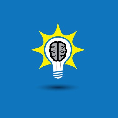akıllı çözümler - kavram vektör ICO parlak fikir ampul