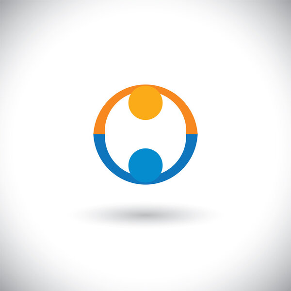 Концепция вектора икон людей приветствие, партнерство, сделка
.