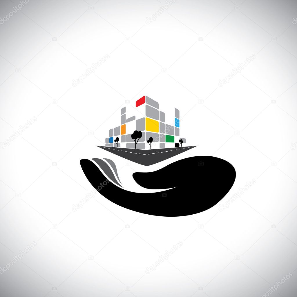 vector icon - concept of buying house, home, property