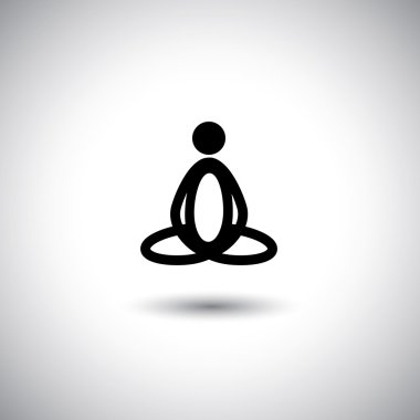 kavram vektör - zen Budist veya hindu meditasyon duruş