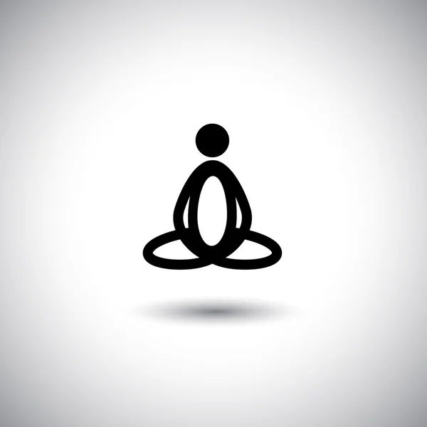 Concepto vector - zen buddhist o postura de meditación hindú — Archivo Imágenes Vectoriales