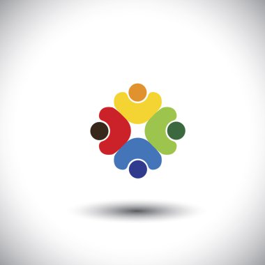 ekip çalışması ve takım ruhunu - kavram vektör grafiği