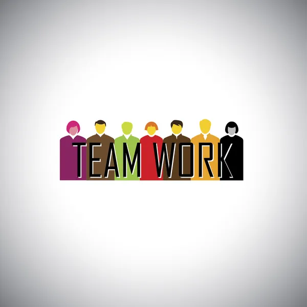 Corporate executives or employees together - teamwork concept ve — Stock Vector