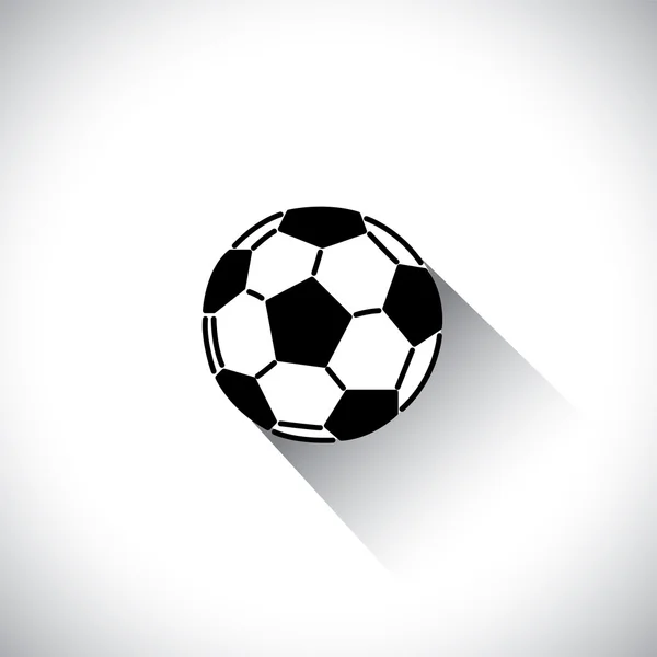 Fußball oder Fußball in flachem Design-Vektor-Symbol — Stockvektor