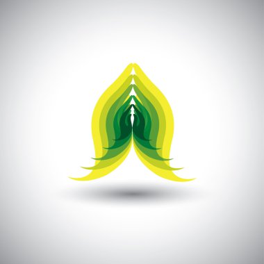 Hint kadının el tebrik namaste - vektör grafiği duruşu