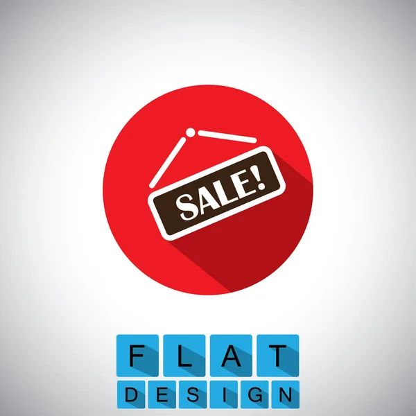 Flat design icon of discount sale display - vector graphic — Stock Vector