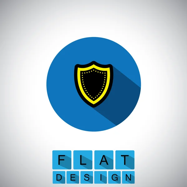 Ícone de design plano de segurança e segurança - gráfico vetorial — Vetor de Stock