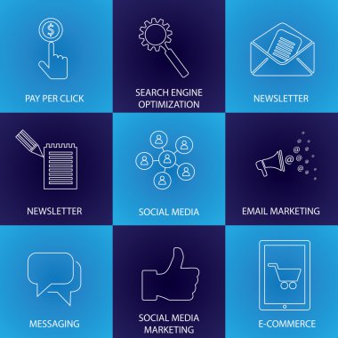 en& ecommerce - icone vettoriali concetto