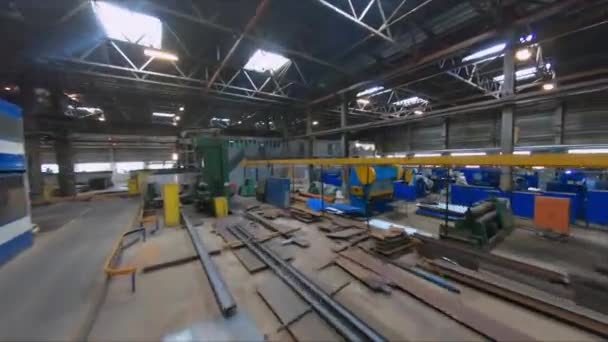 Taller de planta de producción con equipamiento contemporáneo — Vídeo de stock