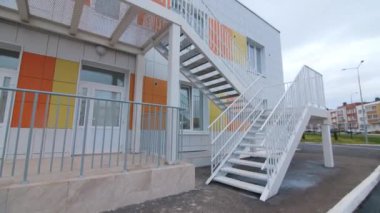 Stylish kindergarten building and cabinets for children