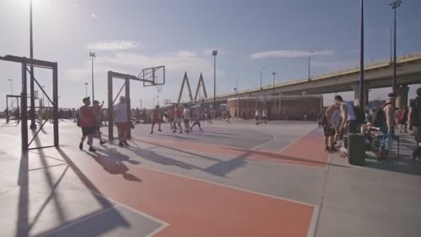 Kazan Tatarstan Russia June 2021 Pertukaran Tim Basket Lapangan Para — Stok Video