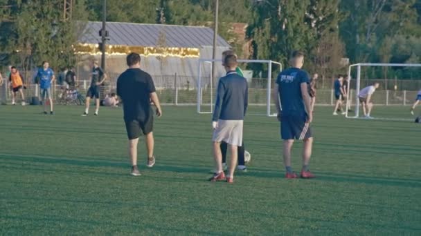 Kazan Tatarstan Russia Lipiec 2021 Teenage Boys Team Plays Football — Wideo stockowe
