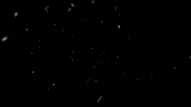 Christmas Snow Snow Overlay Defocused Large Small Christmas Snowflakes Slowly — Stock Video