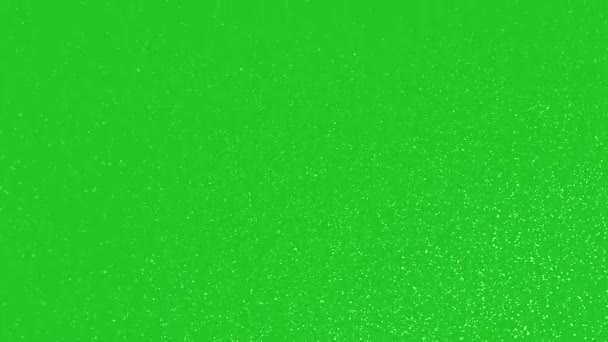 Chroma键背景上的雪花 雪花缓缓落下4K动画在绿屏上 — 图库视频影像