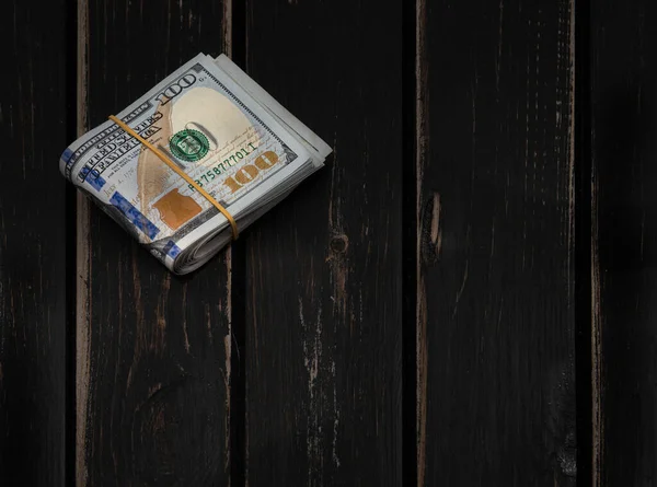 Χαρτονόμισμα Δολαρίου Ξύλινο Φόντο Χώρο Αντιγραφής Για Κείμενό Σας Χρήματα — Φωτογραφία Αρχείου