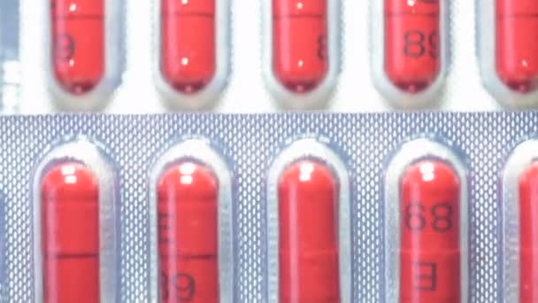 Capsules Blisterverpakking Blister Met Medicijnen Tabletten Pillen Schiet Van Dichtbij — Stockvideo