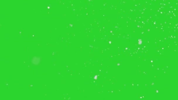 Vallende Sneeuwvlokken Linksboven Animatie Lus Sneeuwdeken Winter Chroma Sleutel — Stockvideo