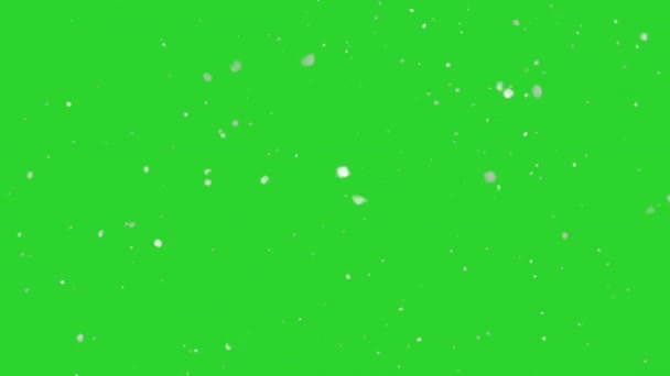 Sol Üst Animasyon Döngüsünde Kar Taneleri Düşüyor Kar Örtüsü Krom — Stok video