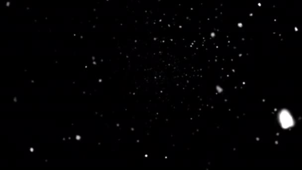 Falling Snowflakes Animationsschleife Mit Alpha Kanal Birds Eye View Perfekt — Stockvideo