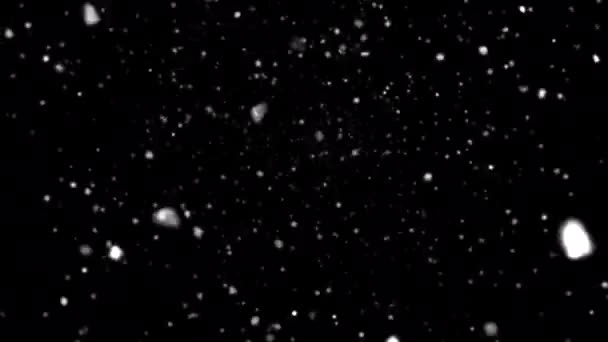 Falling Snowflakes Animationsschleife Mit Alpha Kanal Birds Eye View Perfekt — Stockvideo