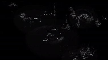 Siyah zemine düşen yağmur damlaları. Alfa kanalı ile kusursuz döngü canlandırması