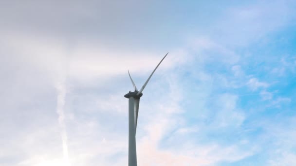 Turbinas Eólicas Que Geram Energia Renovável Limpa Conceito Energia Verde — Vídeo de Stock