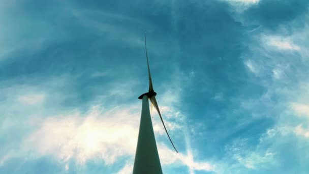 Windkraftanlagen Zur Erzeugung Sauberer Erneuerbarer Energien Grünes Energiekonzept — Stockvideo