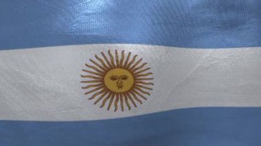 National Flag of Argentina. 3d Animation. 4K.