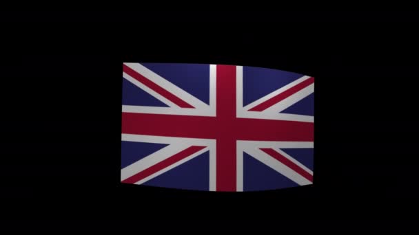 National Flag United Kingdom Alpha Channel Animation — Wideo stockowe