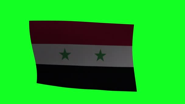 Waving Flag Syria Green Screen Animation — Vídeo de Stock