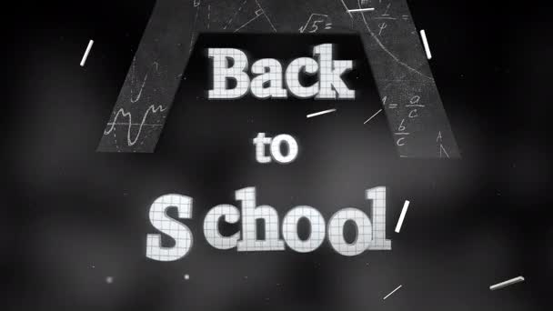 Animated Background School Supplies Copy Space Your Text Design Animation — Video