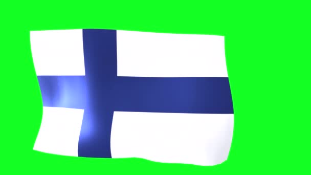 National Flag Finland Green Screen Animation — Vídeos de Stock