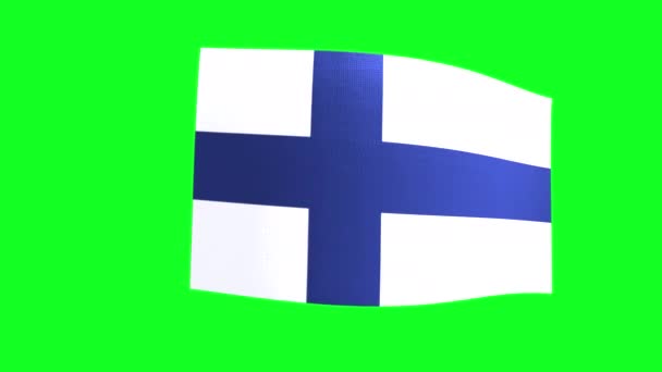National Flag Finland Green Screen Animation — Vídeo de stock