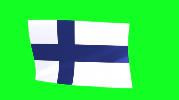 National Flag Finland Green Screen Animation — Vídeo de stock