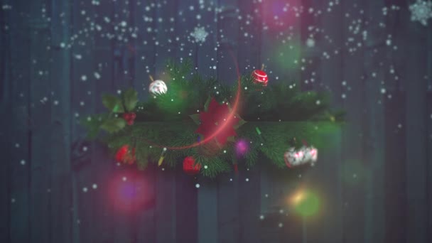 New Year Christmas Background Video Animation — Stock Video