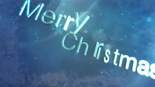 Weihnachten Hintergrund Mit Fallenden Weißen Schneeflocken — Stockvideo