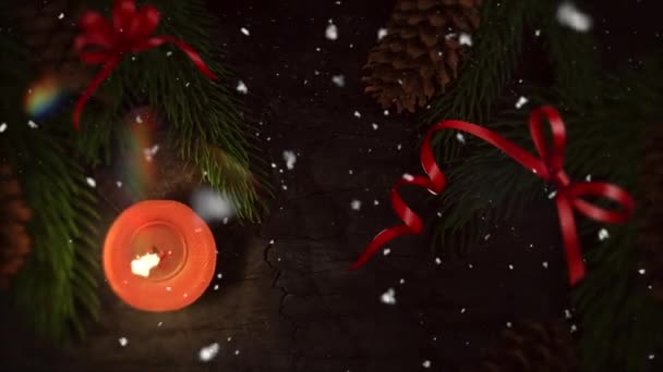 Yeni Yıl Noel Arkaplanı Kopya Alanı Ile Video Canlandırması — Stok video