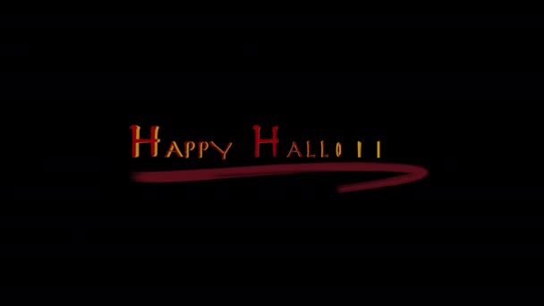 Letras Halloween Feliz Com Alpha Channel — Vídeo de Stock