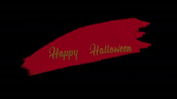 Glad Halloween Bokstäver Med Alpha Channel — Stockvideo