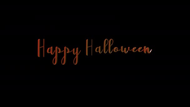 Letras Halloween Feliz Com Alpha Channel — Vídeo de Stock