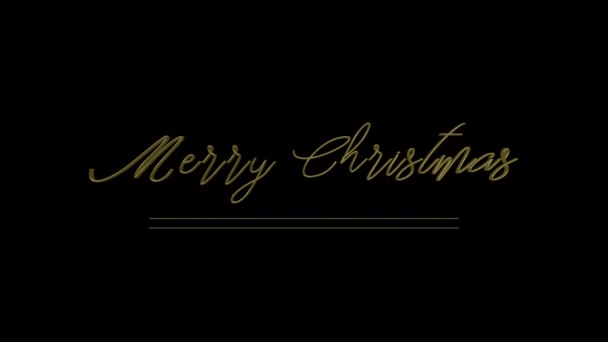 Καλά Χριστούγεννα Lettering Christmas Κείμενο Κινούμενα Κανάλι Άλφα — Αρχείο Βίντεο