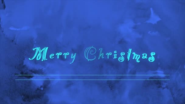 Veselé Vánoční Dopisy Vánoční Animovaný Text — Stock video