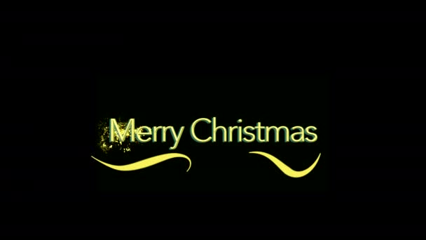 Frohe Weihnachten Schriftzug Weihnachtstext Animiert Alpha Kanal — Stockvideo