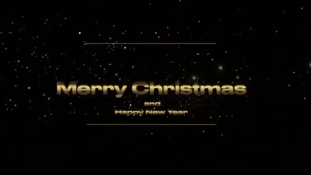 Lettering Καλά Χριστούγεννα Και Ευτυχισμένο Νέο Έτος Animation Tex — Αρχείο Βίντεο