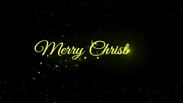 Dopisy Veselé Vánoce Šťastný Nový Rok Animací Tex — Stock video