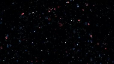 Parlayan parçacıkların ve kıvılcımların arka planı. Etkinlik, festival, sunum, müzik, şov, parti, ödül, moda, festival, kulüp ve sahne için sihirli arkaplan