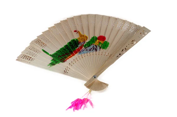 Een chinese stijl houten fan — Stockfoto