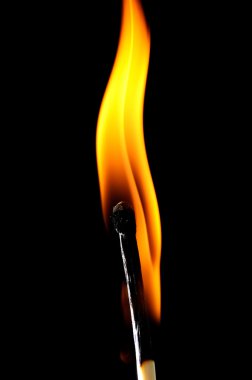 Match bursting into flame clipart