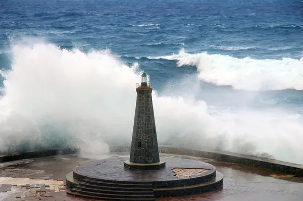 波涛汹涌的大海，与危险的波 — Stock fotografie