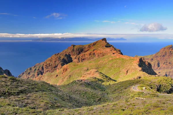 Een weergave van het eiland la gomera, Canarische eilanden. van masca, t — Stockfoto
